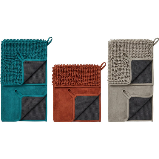 Fbkmw Dual Surface Chenille Mesh Scrub Cloth Set of 3 - Product view
